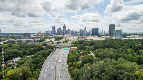 Quadro em tela atlanta georgia city skyline