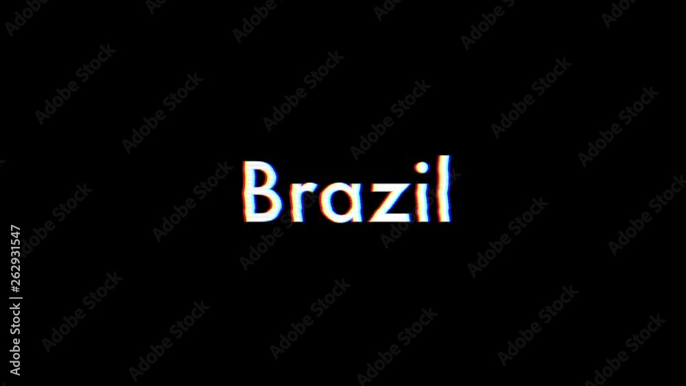 Brazil title animation with glitch effect Brazil title animation with glitch effect