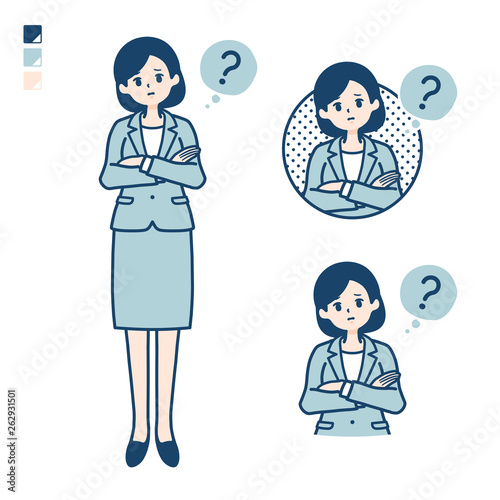 calm type suit business woman_Question