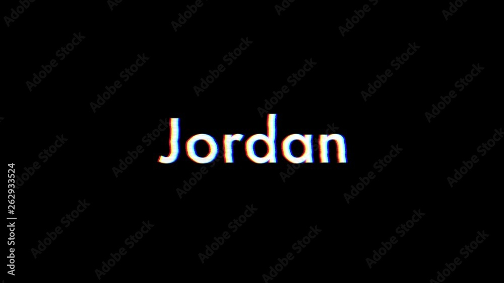 Jordan title animation with glitch effect Jordan title animation with glitch effect