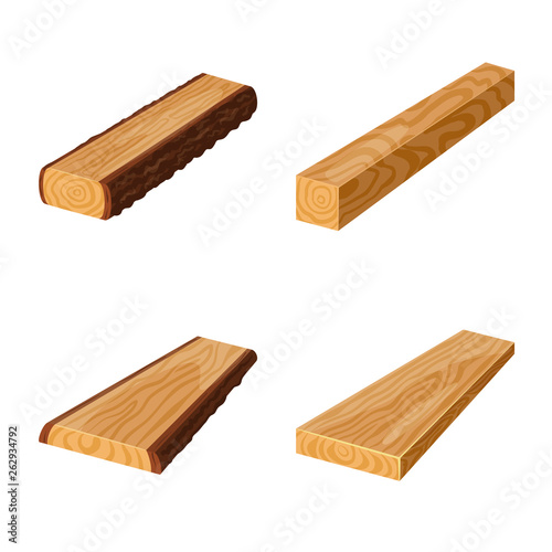 Vector illustration of signboard  and wood sign. Collection of signboard  and wooden stock symbol for web.