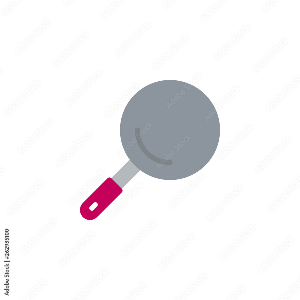Frying pan flat icon, vector sign, cooking pan top view colorful pictogram isolated on white. Symbol, logo illustration. Flat style design Frying pan flat icon, vector sign, cooking pan top view colorful pictogram isolated on white. Symbol, logo illustration. Flat style design