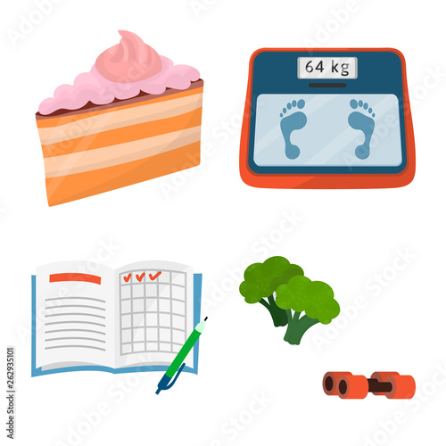 Isolated object of mellitus and diabetes logo. Collection of mellitus and diet stock symbol for web.