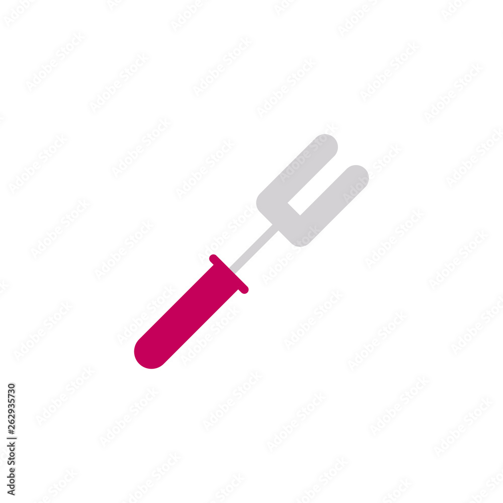 Meat fork flat icon, vector sign, turner spatula fork colorful pictogram isolated on white. Symbol, logo illustration. Flat style design Meat fork flat icon, vector sign, turner spatula fork colorful pictogram isolated on white. Symbol, logo illustration. Flat style design
