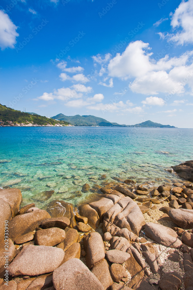 koh tao island is popular exotic tourism for drive scuba with a beautiful nature landscape background