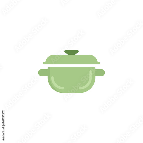 Saucepan flat icon, vector sign, Cooking pot cover colorful pictogram isolated on white. Symbol, logo illustration. Flat style design