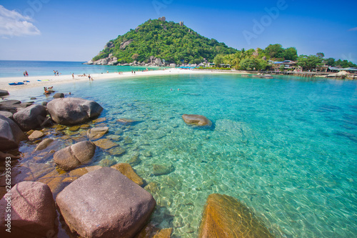 koh tao the clear water sea and blue sky heaven for travel on beautiful nature landscape background 