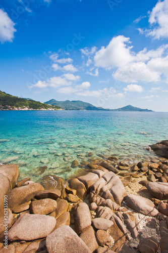 Fotografia koh tao island is popular exotic tourism for drive scuba with a beautiful nature