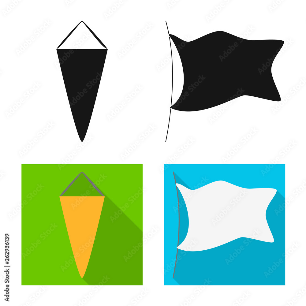 Isolated object of texture and presentation symbol. Set of texture and media  stock vector illustration.