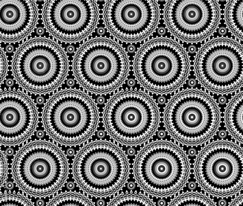 black and white seamless pattern in ethnic style