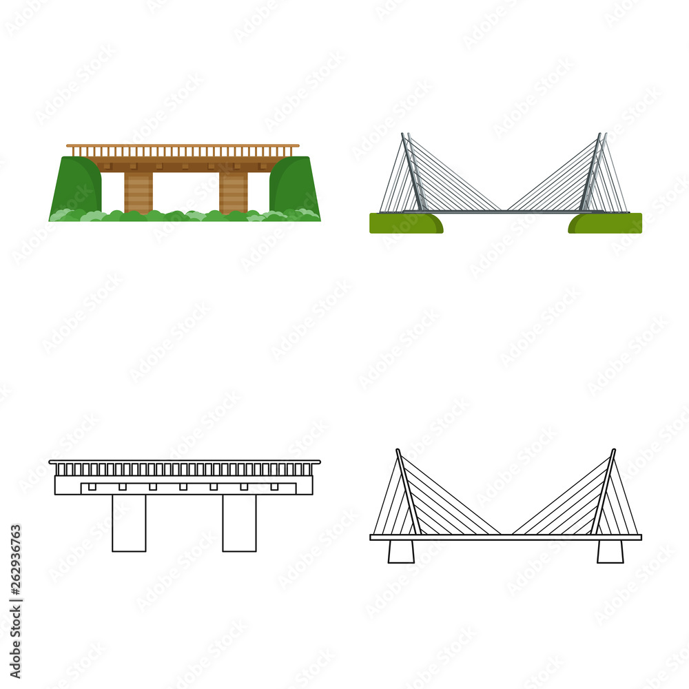 Obraz premium Vector illustration of connection and design logo. Set of connection and side stock vector illustration.
