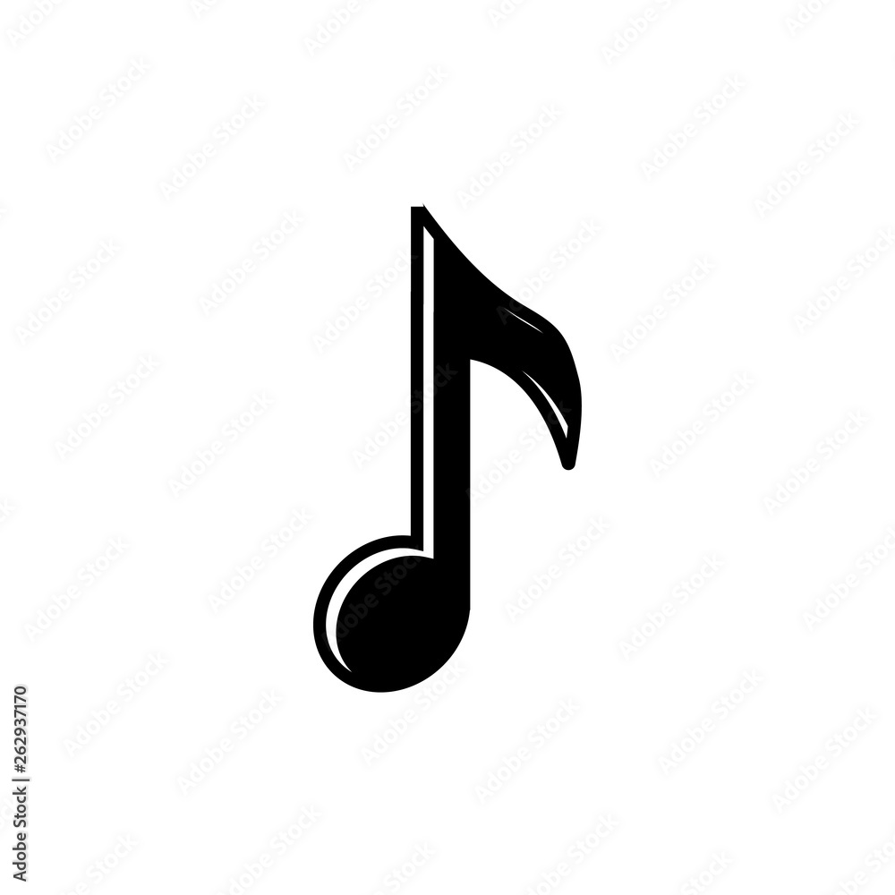 Music note graphic design template vector isolated Music note graphic design template vector isolated