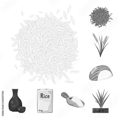 Vector design of food and organic icon. Set of food and agricultural stock vector illustration.