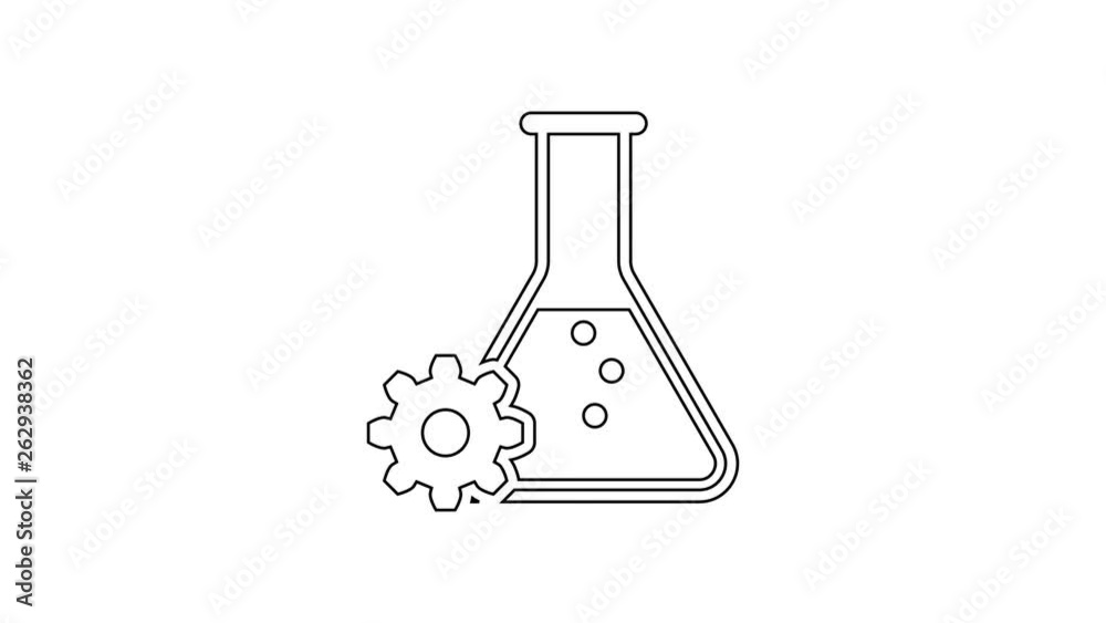 Grey Bioengineering line icon on white background. Element of genetics and bioengineering icon. Biology, molecule, chemical icon. 4K Video motion graphic animation Grey Bioengineering line icon on white background. Element of genetics and bioengineering icon. Biology, molecule, chemical icon. 4K Video motion graphic animation