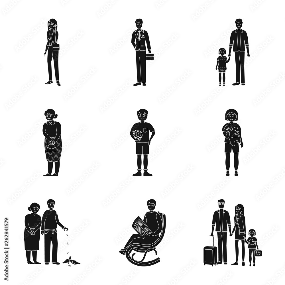 Vector design of face and portrait icon. Collection of face and people stock vector illustration. Vector design of face and portrait icon. Collection of face and people stock vector illustration.