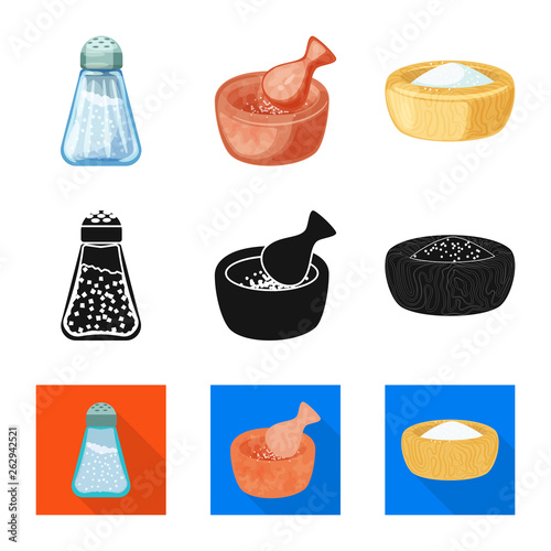 Vector design of cooking and sea logo. Collection of cooking and baking   stock symbol for web.
