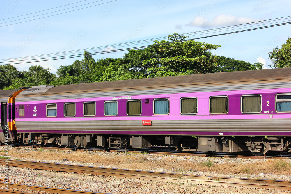 Fototapeta premium Passenger Car For Train between chiangmai and bangkok
