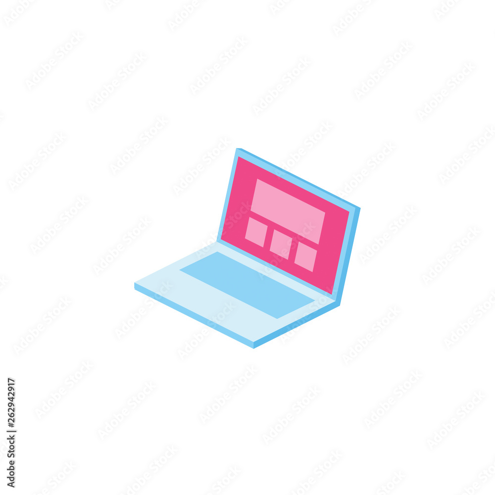 Laptop isometric icon illustration. Creative illustration idea. Laptop isometric icon illustration. Creative illustration idea.