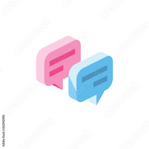 Chat isometric icon illustration. Creative illustration idea.