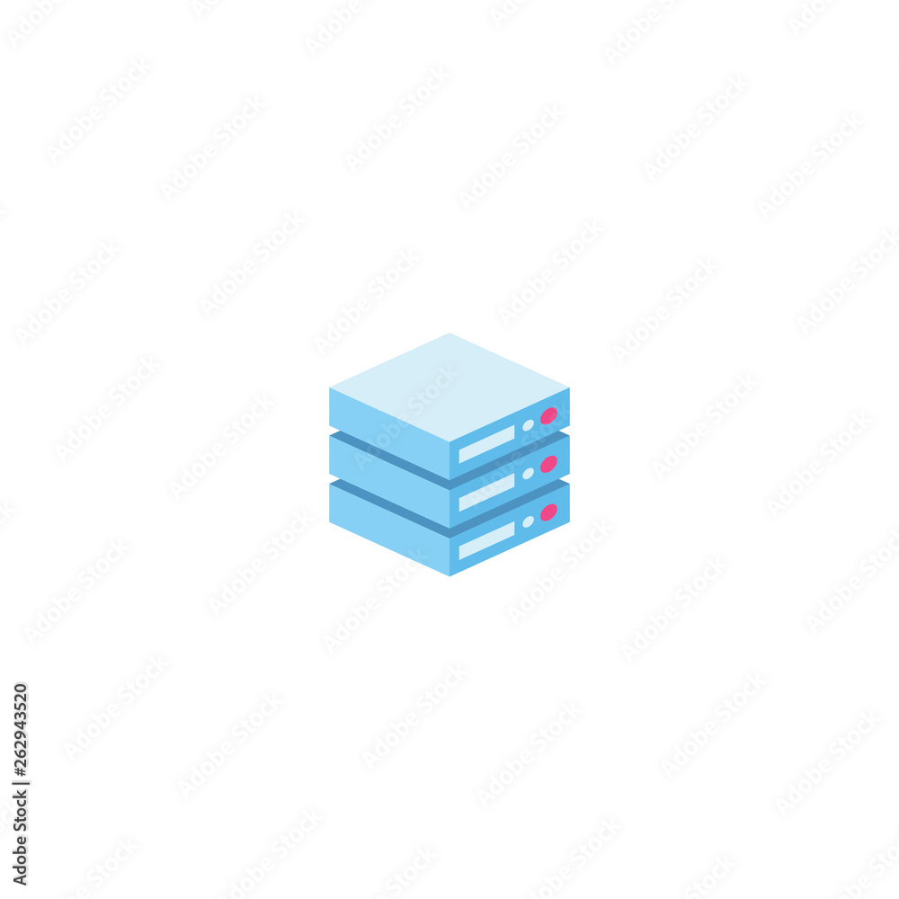 © dabflyer - Server database isometric 3d icon. Creative illustration idea.