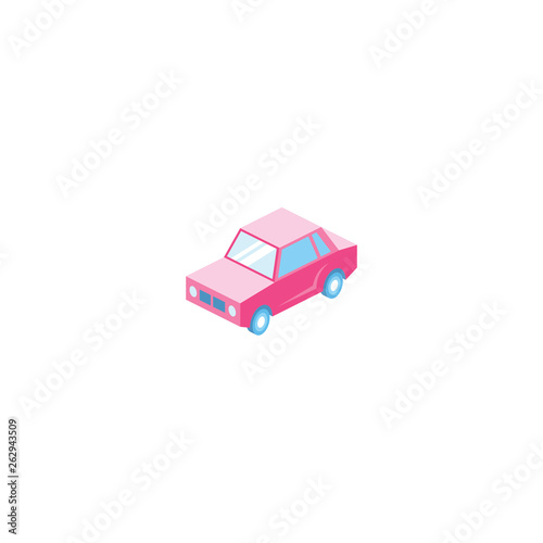 Car isometric 3d icon. Creative illustration idea. © dabflyer