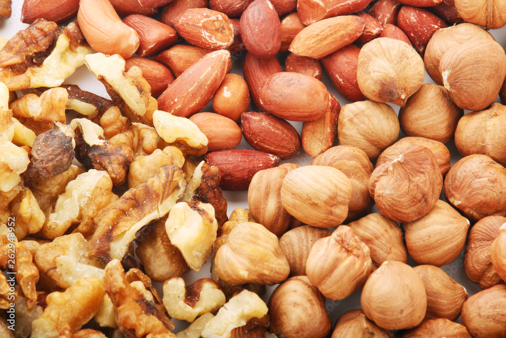 Different nuts forming background Different nuts forming background