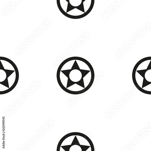 Star in circle as seamless pattern