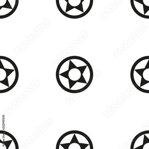 Star in circle as seamless pattern