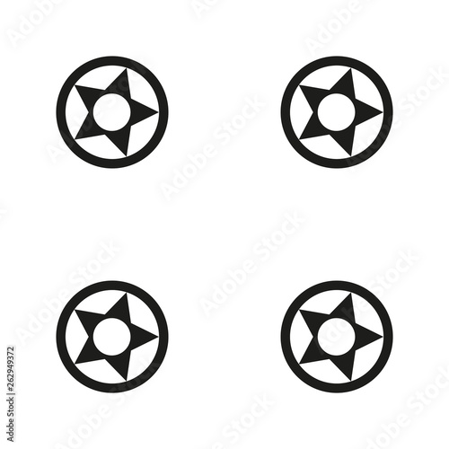 Star in circle as seamless pattern
