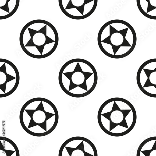 Star in circle as seamless pattern