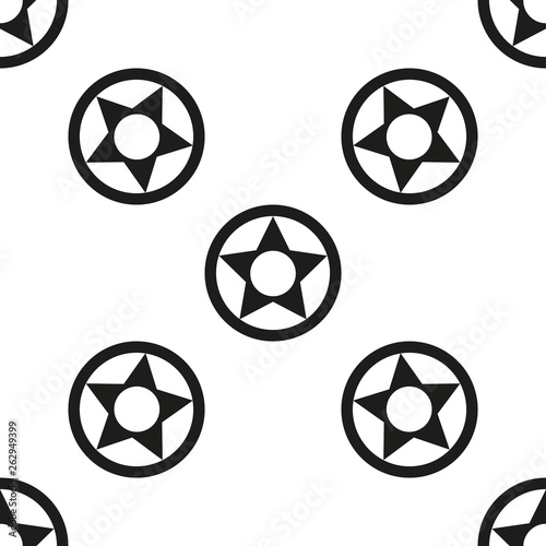 Star in circle as seamless pattern
