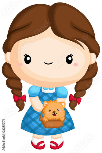 a vector of Dorothy from wizard of oz