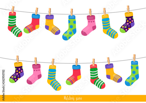 Educational children game. Matching game for kids. Logic game