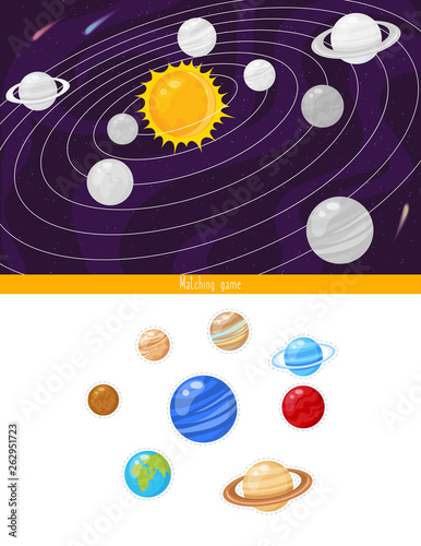 Educational children game. Toddlers activity.