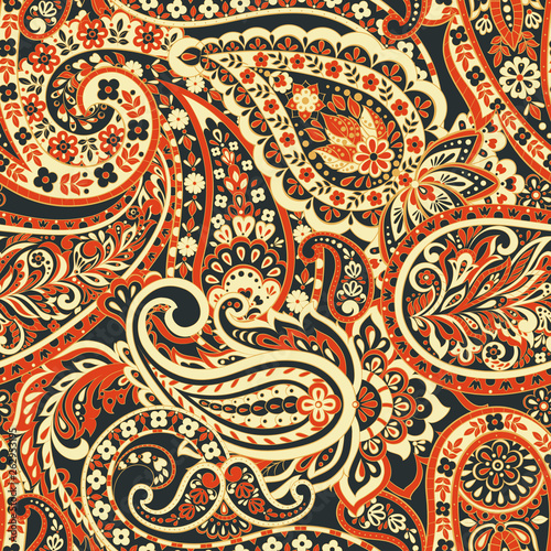 Paisley Ornamental seamless pattern.