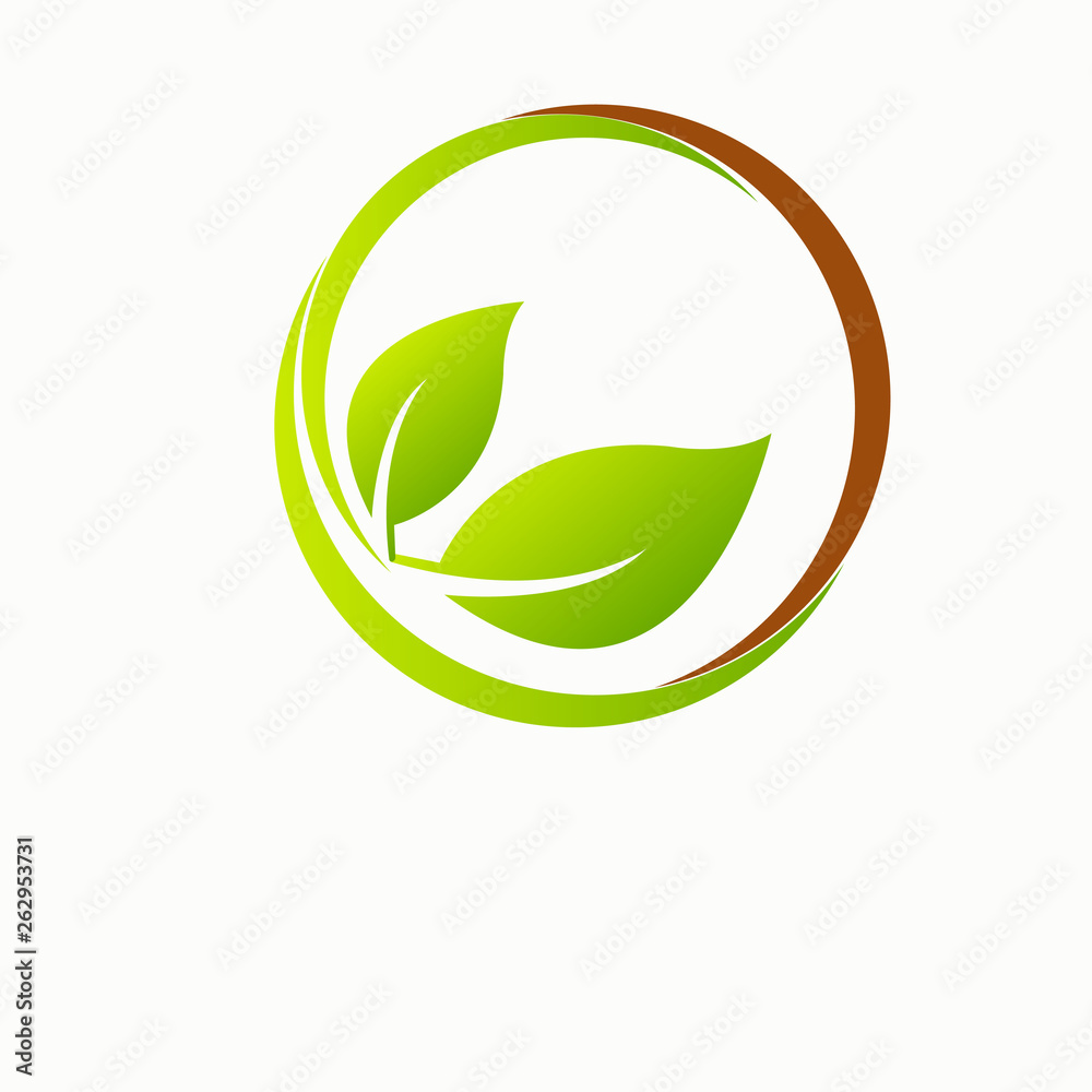  Green earth ,Green leaf paper art. Ecology concept. white background