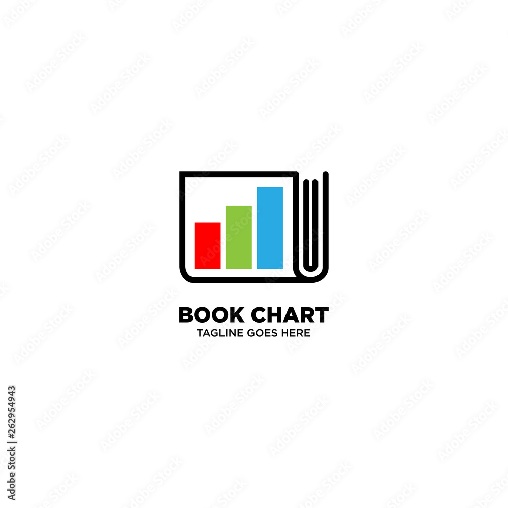 Book Chart logo template, vector illustration - Vector Book Chart logo template, vector illustration - Vector