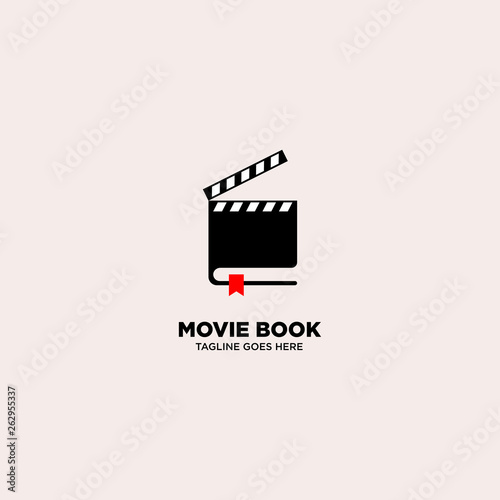 Movie Book logo template, vector illustration - Vector
