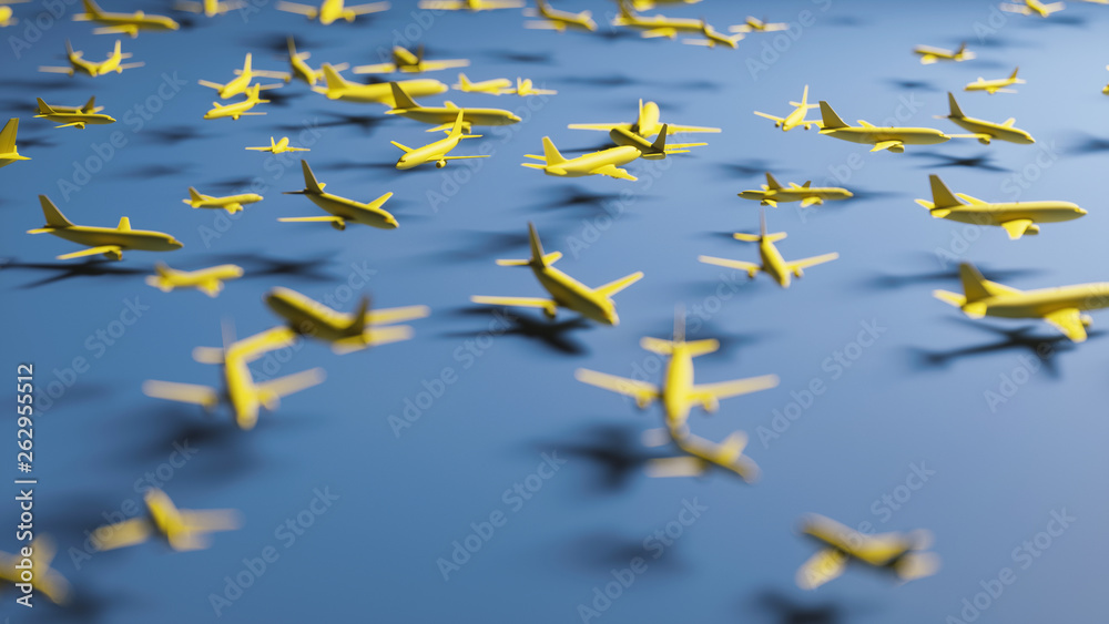 Airplanes on flight radar, concept digital design Airplanes on flight radar, concept digital design