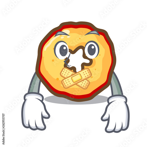 Silent apple chips in a cartoon fridge