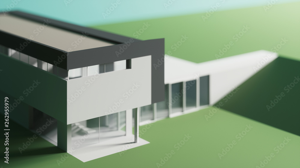 Miniature of the modern house Miniature of the modern house