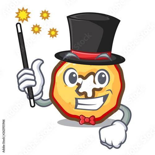 Magician apple chips in a cartoon fridge