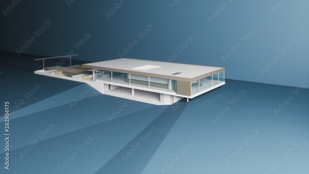 Concept art of modern house