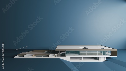 Illustration of modern privat villa