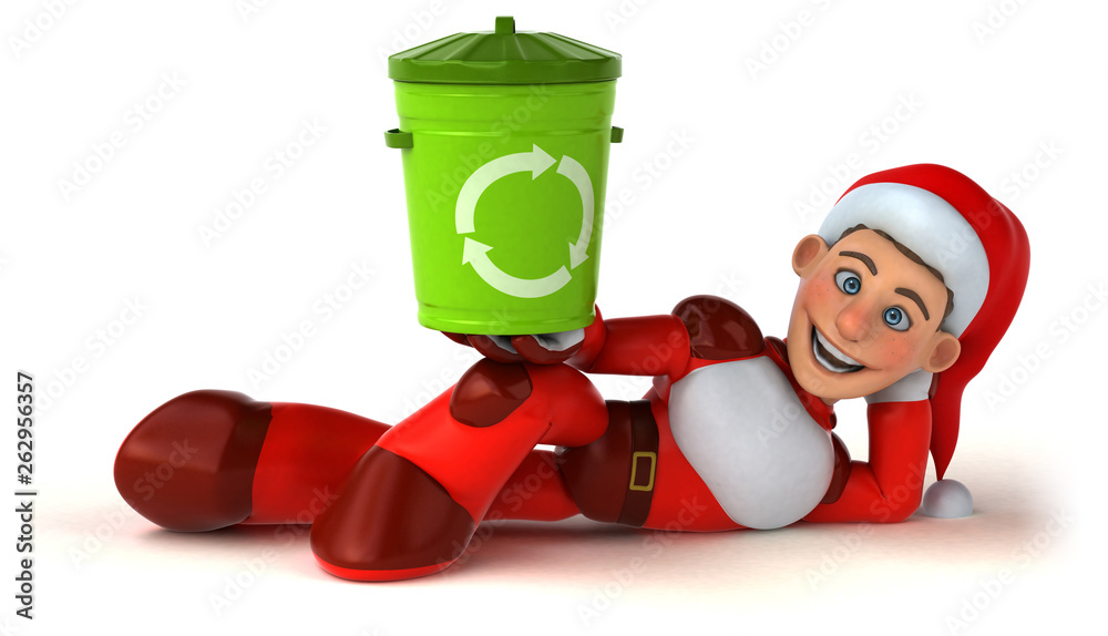 Fun Super Santa Claus - 3D Illustration Fun Super Santa Claus - 3D Illustration