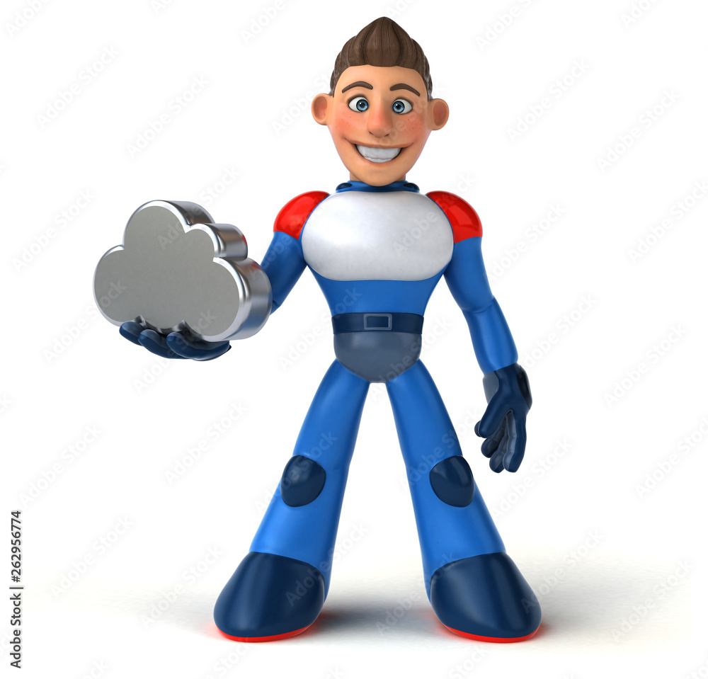Super modern superhero - 3D Illustration Super modern superhero - 3D Illustration