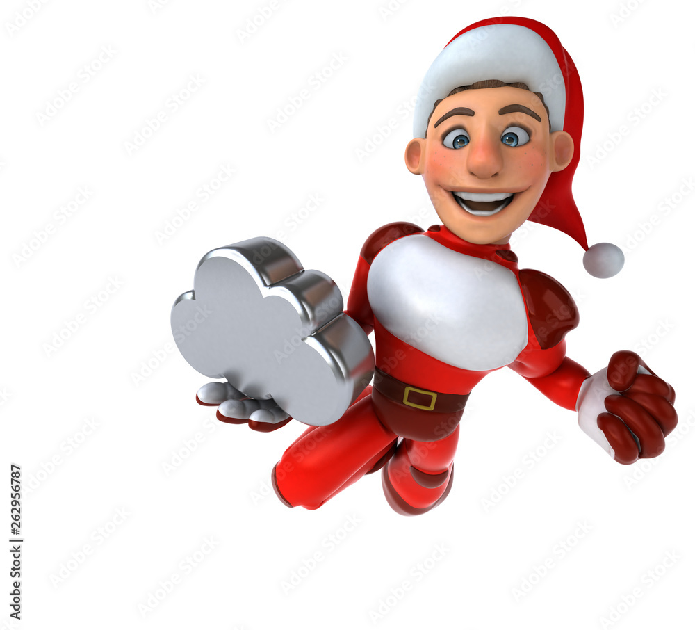 Fun Super Santa Claus - 3D Illustration Fun Super Santa Claus - 3D Illustration