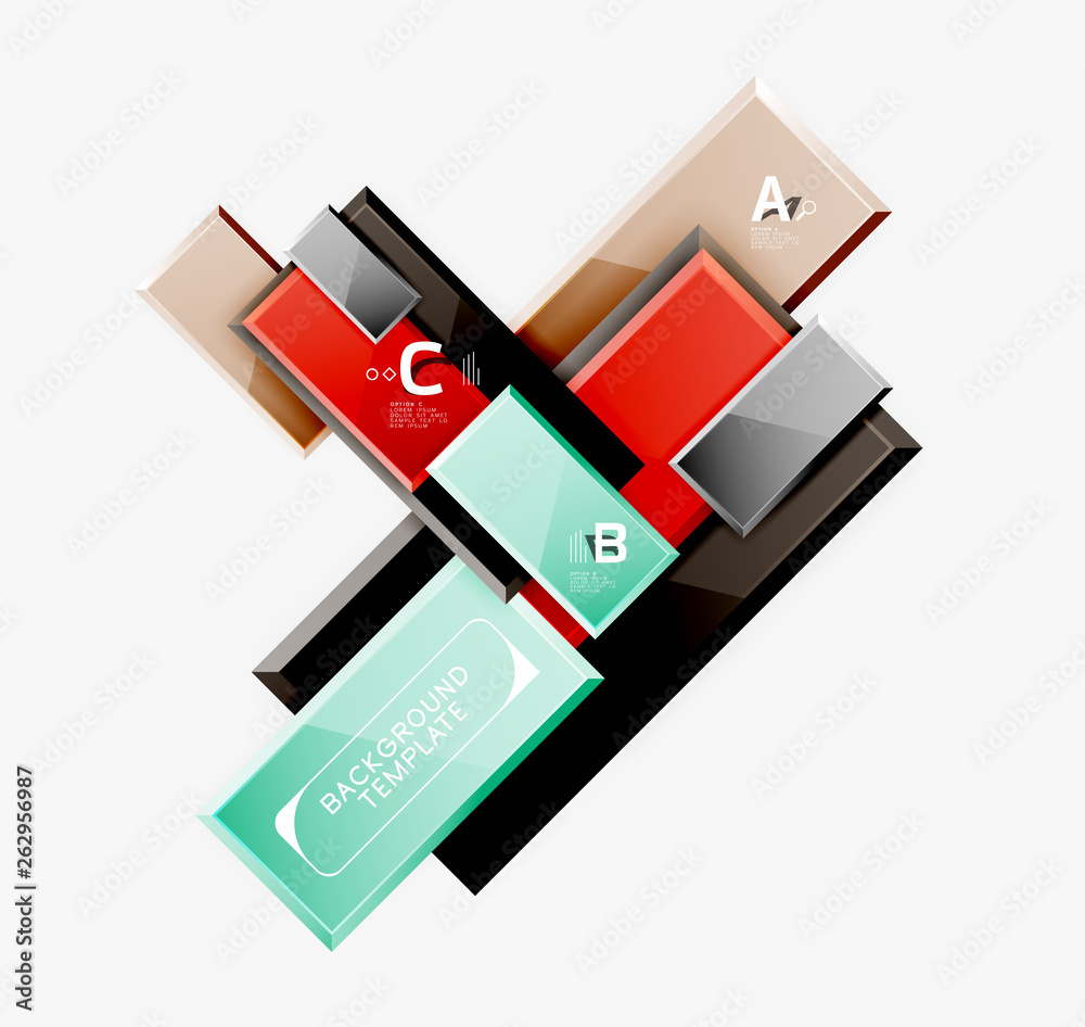 Geometrical design squares abstract banner, glossy shiny effects Geometrical design squares abstract banner, glossy shiny effects