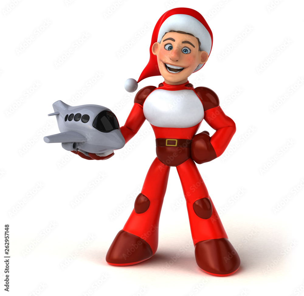 Fun Super Santa Claus - 3D Illustration Fun Super Santa Claus - 3D Illustration