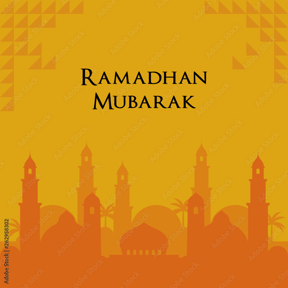 Ramadan mubarak beautiful greeting card, template for menu, invitation, poster, banner, card for the celebration of Muslim community festival - Vector Ramadan mubarak beautiful greeting card, template for menu, invitation, poster, banner, card for the celebration of Muslim community festival - Vector